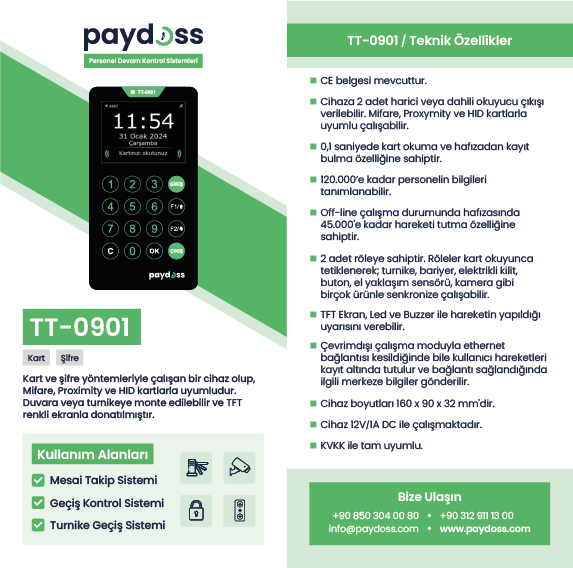paydoss-TT0901-cihazi